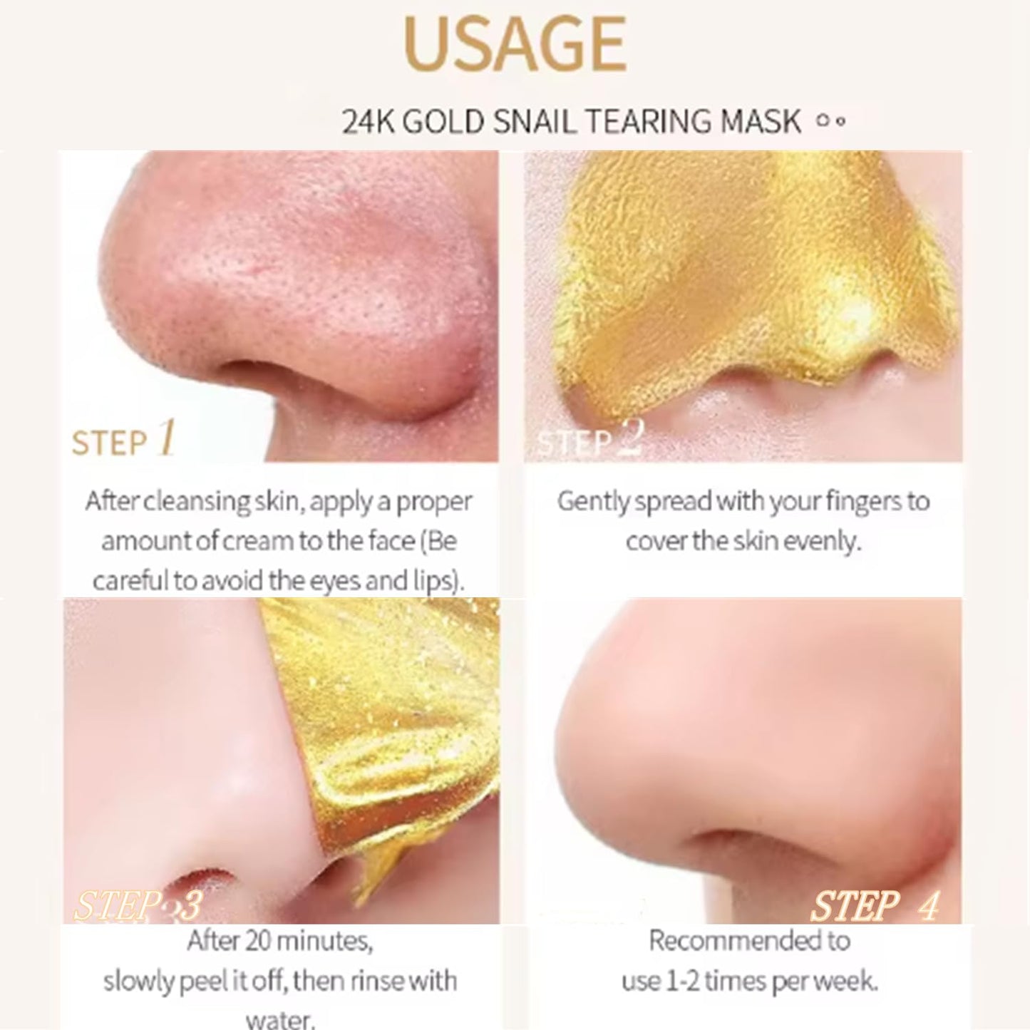 MASCĂ FACIALĂ PEEL-OFF CU AUR DE 24K