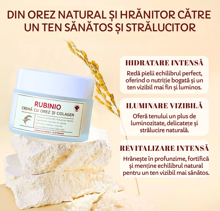 Cremă cu Orez și Colagen